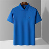 【含桑蚕丝】罗蒙男士珠片绣花polo衫男短袖夏季运动t恤男短袖t恤男 商品缩略图5