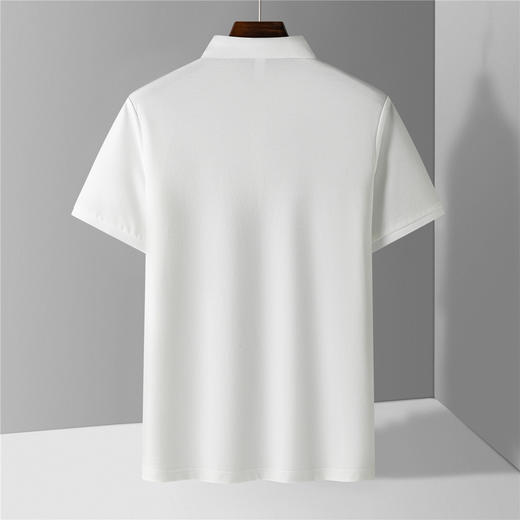 【含桑蚕丝】罗蒙男士珠片绣花polo衫男短袖夏季运动t恤男短袖t恤男 商品图8