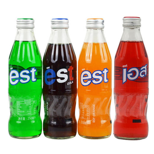 泰国est可乐味/橙味/奶油苏打味汽水250ml 泰国畅享汽水饮料冰爽一夏 023425/023426/023427/025501 商品图1