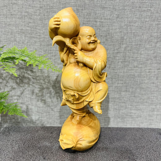 弥勒献寿°黄杨木摆件 商品图0