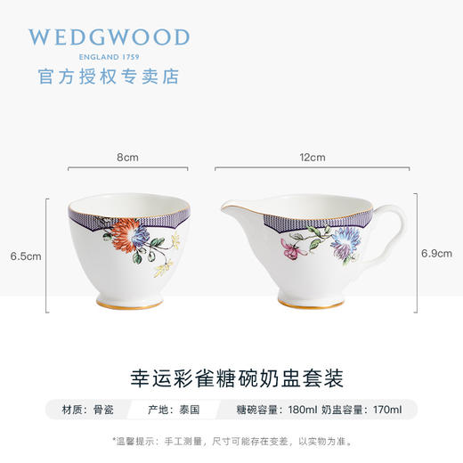 【样品特惠4.5折，仅1个，无货退款】WEDGWOOD威基伍德幸运彩雀骨瓷茶壶370家用咖啡壶欧式 商品图3