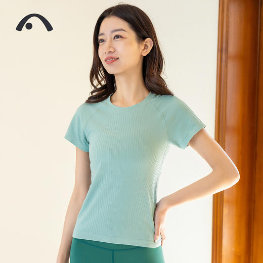 2025爱暇步春夏新品瑜伽运动健身跑步普拉提时尚运动短袖A33121NWF 商品图12
