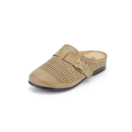 西村名物2024春夏季新款圆头平底奶奶鞋洞洞鞋软皮舒适复古穆勒拖女鞋X24AH10561 商品图1