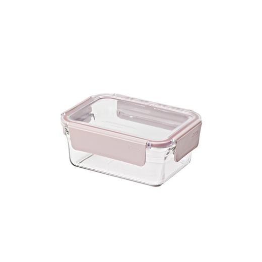 glasslock耐热玻璃正方型保鲜盒微波炉便当700ml（粉色）【不支持补差，非质量问题不退不换】S 商品图0