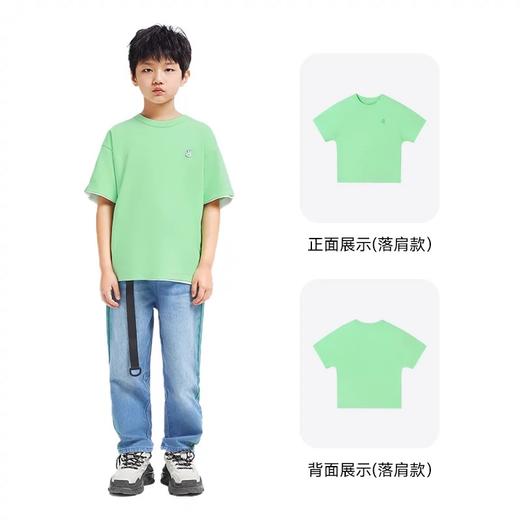 【超舒衣·宽松速干短T】男女童透气速干全棉T恤新款安奈儿童装实体店同款AM421874 商品图7