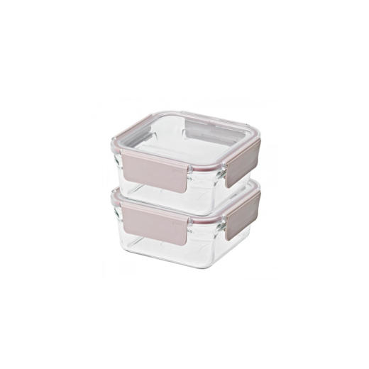 glasslock耐热玻璃正方型保鲜盒微波炉便当700ml（粉色）【不支持补差，非质量问题不退不换】S 商品图4