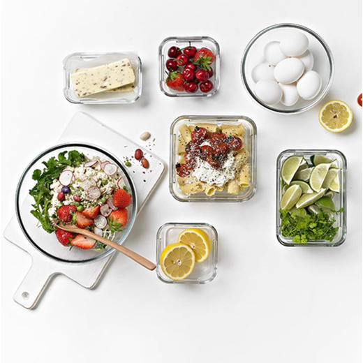 glasslock耐热玻璃正方型保鲜盒微波炉便当700ml（粉色）【不支持补差，非质量问题不退不换】S 商品图3