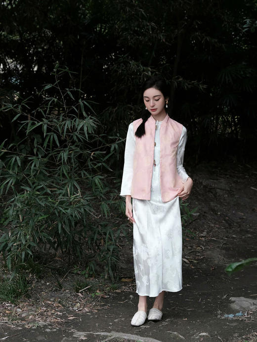 盛唐牡丹 |鹤鹿同春宋锦双面穿马甲 商品图11