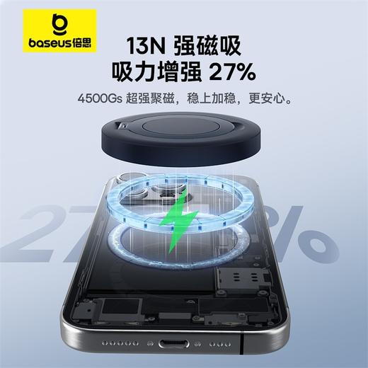 倍思 极简Mini 4 磁吸支架无线充 Qi2 15W 全球通类 商品图4