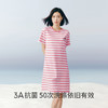 Threegun三枪 【冰泉棉】彩条圆领短袖女士家居裙睡裙-70502A011 商品缩略图3