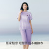 Threegun三枪 【冰泉棉】彩条圆领短袖中裤女士家居套睡衣家居服-82302D021 商品缩略图1