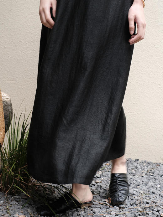 瑕疵| 盛唐牡丹 |龟纹香云纱短袖长裙[特价品](特殊商品不退不换) 商品图2