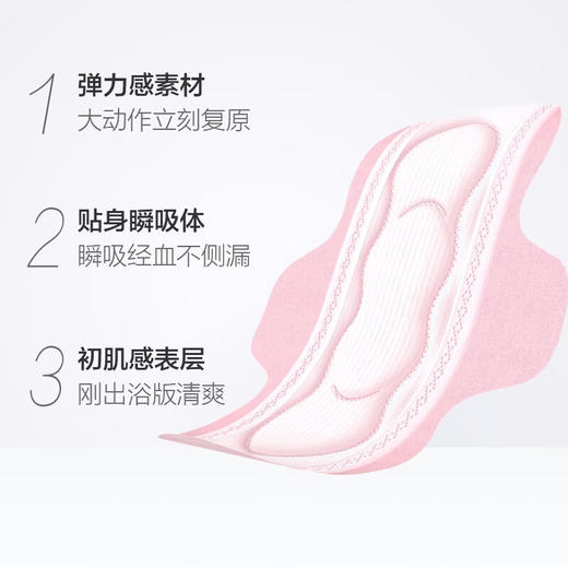 苏菲日用弹力贴身 230mm卫生巾姨妈巾棉柔表层包5片/包 商品图2