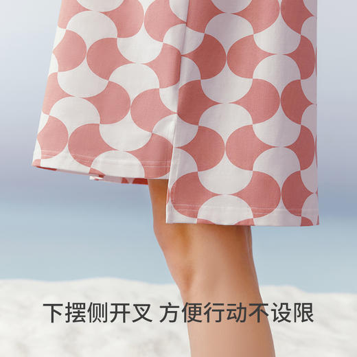 Threegun三枪 【冰泉棉】圆领短袖女士带BRA家居裙睡裙-70510A011 商品图6