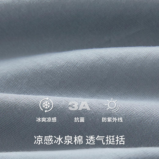 Threegun三枪 【冰泉棉】圆领短袖衫男士T恤-24133A011 商品图8