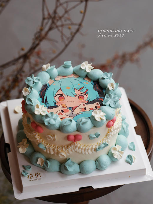 「初音未来」巧克力糯米糖纸·订制照片·100%动物奶油（附图6寸·提前24小时预订） 商品图1