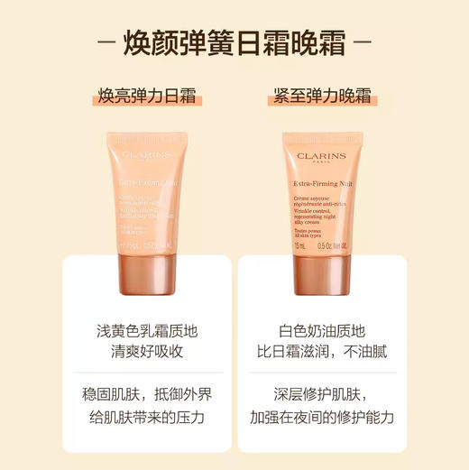 娇韵诗焕颜弹力日霜晚霜小样15ml弹簧霜提拉紧致补水保湿 商品图2