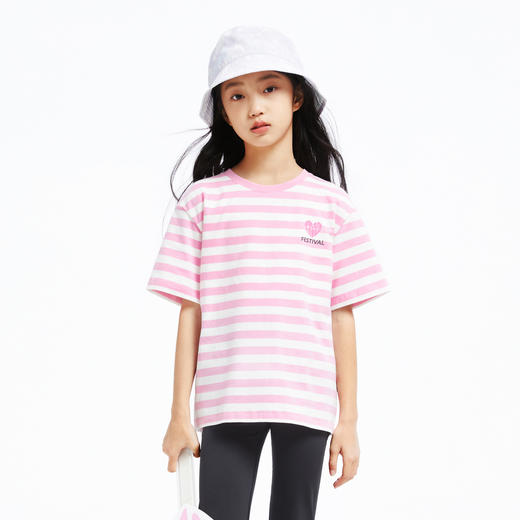 男女童圆领短袖T恤夏新款安奈儿童装EM421117 商品图2