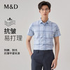 【名盾】大格印花短袖衬衫，清爽舒适，免烫易打理MXBB10612A 商品缩略图0