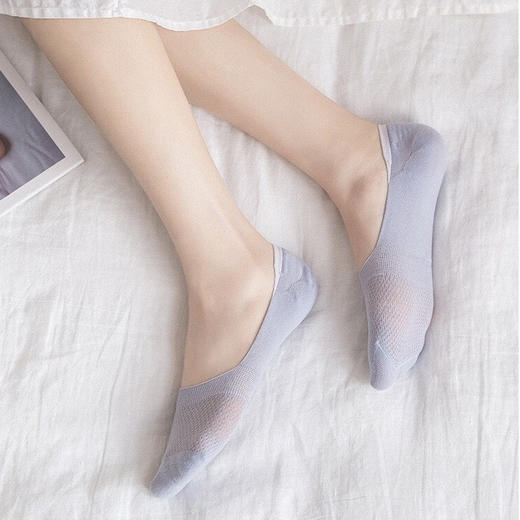 Im Presionismo天鹅丝无骨冰冰袜/轻薄网眼透气船袜 商品图5