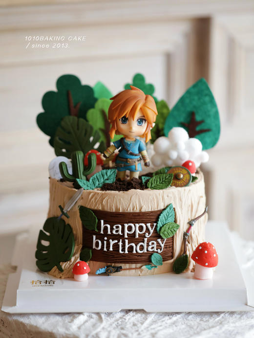 「塞尔达传说·林克」翻糖巧克力·100%动物奶油（附图6寸·提前5天预订） 商品图0