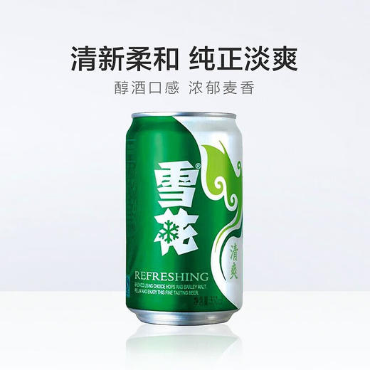 雪花 8°P清爽啤酒 330ml*6听/包 商品图2