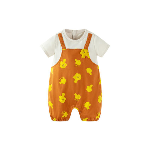 【纯棉萌趣婴儿连体衣】迷你巴拉男女童宝宝背带假两件爬服夏 商品图4