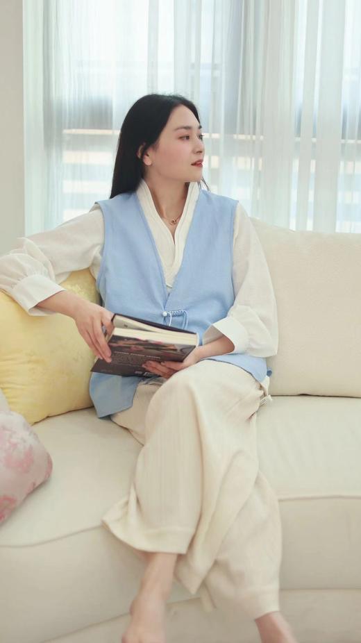 【线上专属】【和光同尘】V领马甲（24704268-碧落） 商品图1