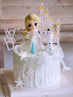 「冰雪奇缘·Elsa艾莎公主」100%动物奶油（附图6寸加高·提前8小时预订）