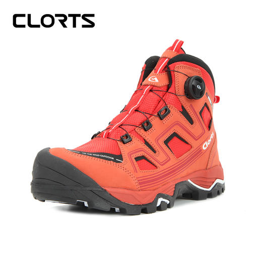 洛弛红自动旋钮鞋带徒步鞋3B051 商品图3