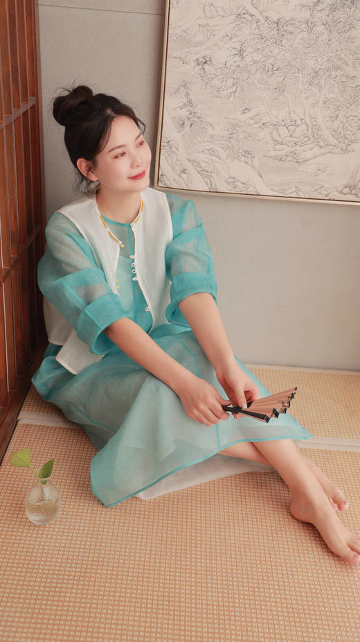 【抖音专属】【和光同尘】马甲（23704220山矾） 商品图3