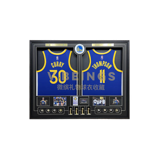 收藏系列 水花兄弟 22年总冠军双装裱 亲笔签名球衣 商品图0