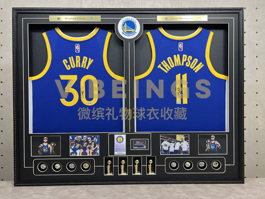 收藏系列 水花兄弟 22年总冠军双装裱 亲笔签名球衣 商品图1