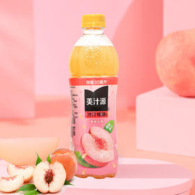 可口可乐美汁源汁汁桃桃热带果粒果汁饮料 450ml/瓶