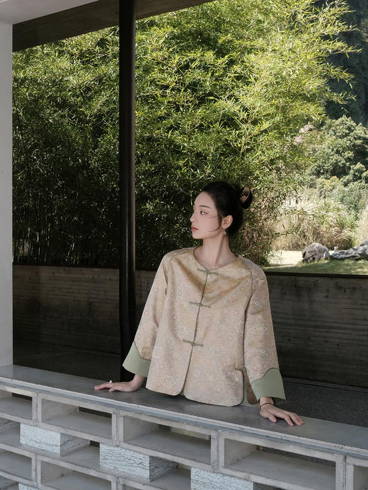 盛唐婧 |真丝宋锦春意盎然外套 商品图5