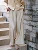 盛唐婧 |桑蚕丝一鹿有你宽松直筒裤-米白色 商品缩略图0