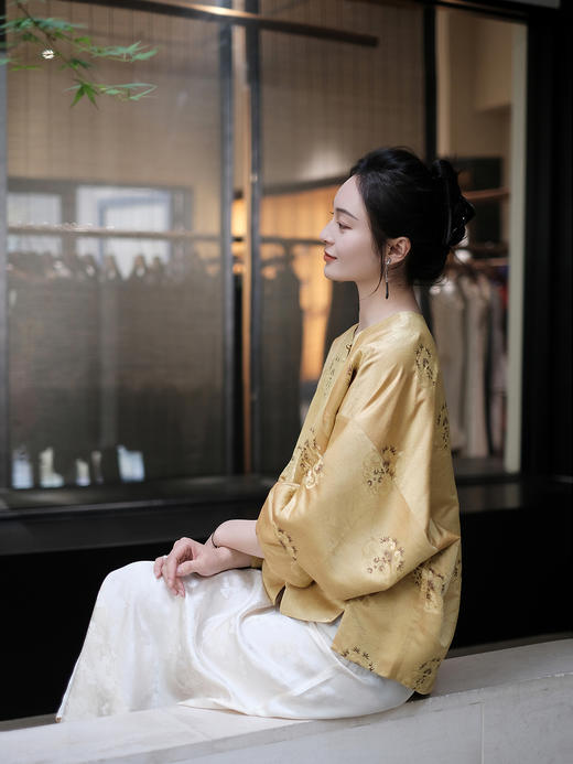 盛唐婧 |龙纹织金宋锦外套 商品图8