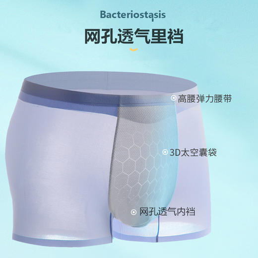 BASIC LIVE男士飘飞内裤 冰丝透气速干平角裤（4-329） 商品图1