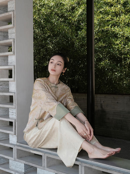 盛唐婧 |真丝宋锦春意盎然外套 商品图7