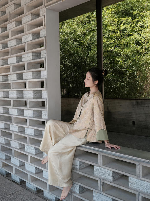 盛唐婧 |真丝宋锦春意盎然外套 商品图8