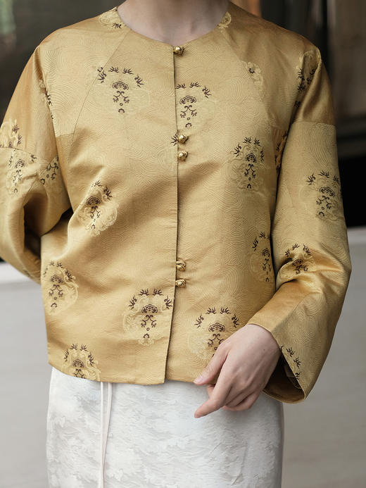 盛唐婧 |龙纹织金宋锦外套 商品图5