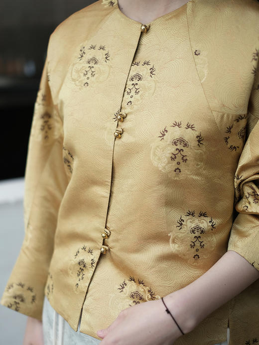盛唐婧 |龙纹织金宋锦外套 商品图6