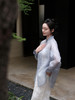 盛唐婧 |手工扎染真丝绡上衣-灰蓝 商品缩略图5