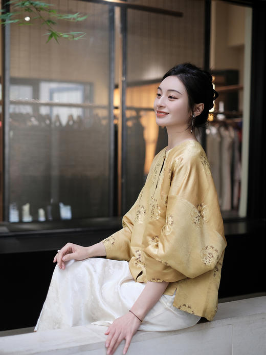 盛唐婧 |龙纹织金宋锦外套 商品图10