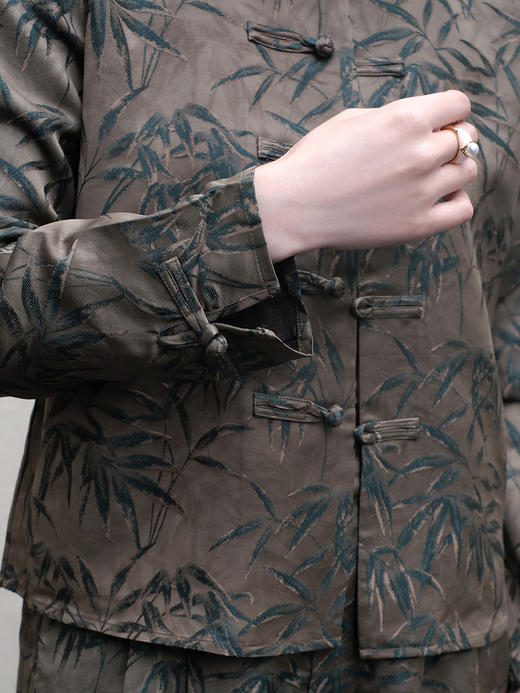 盛唐婧 |限量款真丝玉竹宋锦香云纱对襟复古外套 商品图3