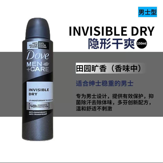 【门店直发】多芬止汗喷雾150ml男士/女士（包装随机发货） 商品图11