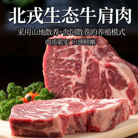 彩虹雨 生态牛肉 牛肩肉500g 无抗生素 全国发货满额包邮