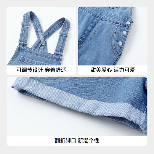 【实体店同款】女童泡芙牛仔背带裤夏季新款安奈儿童装AG426641 商品图4