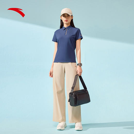 【M/L/XL断码】安踏冰丝T丨优可丝短袖POLO衫女士翻领网球跑步运动上衣162427121【库存有限，如无货将做退款，介意慎拍！】 商品图4