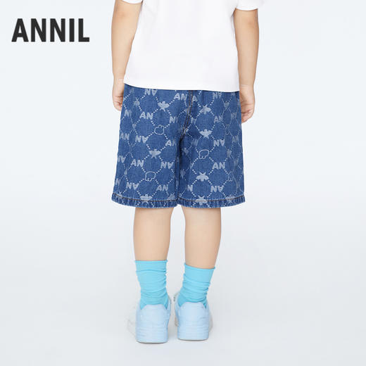 【实体店同款】男童潮趣全棉牛仔裤子中裤夏季新款安奈儿童装XB426570 商品图2